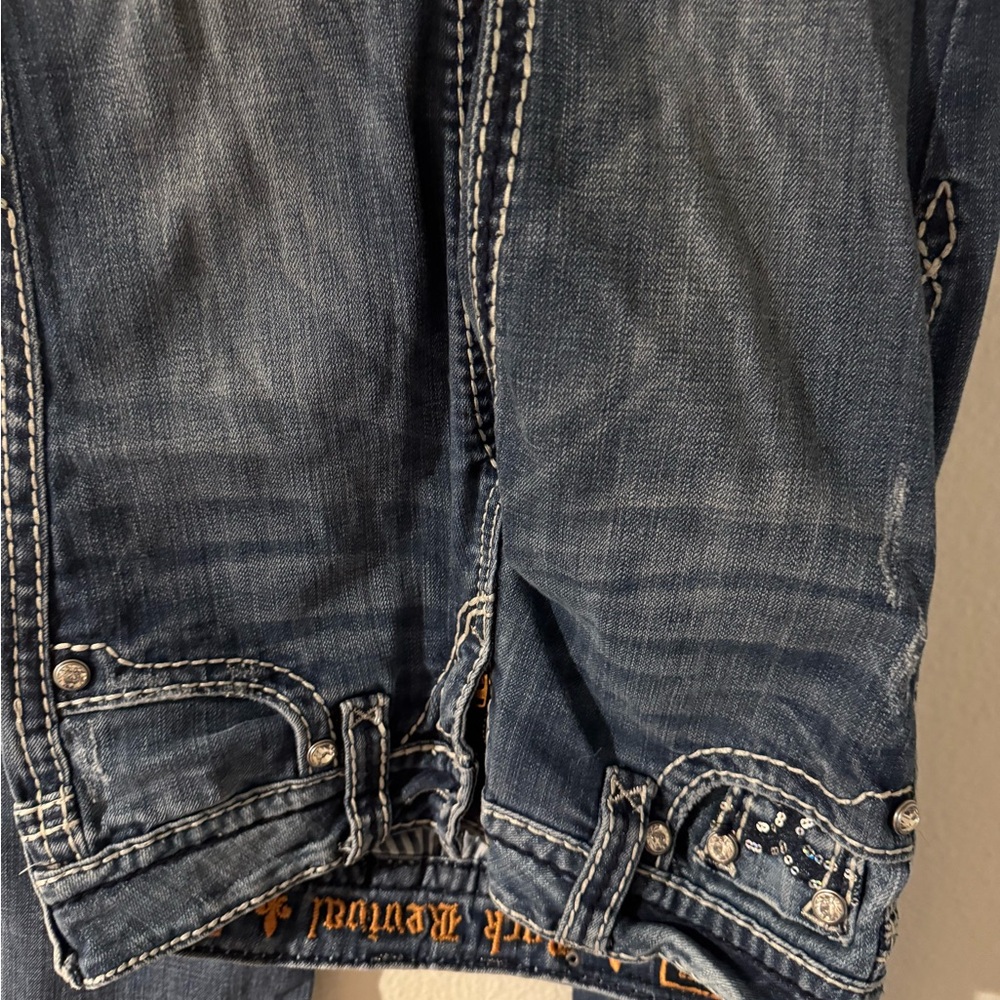 Rock Revival Dark Blue Ankle & Cropped Jeans - Picture 4 of 5